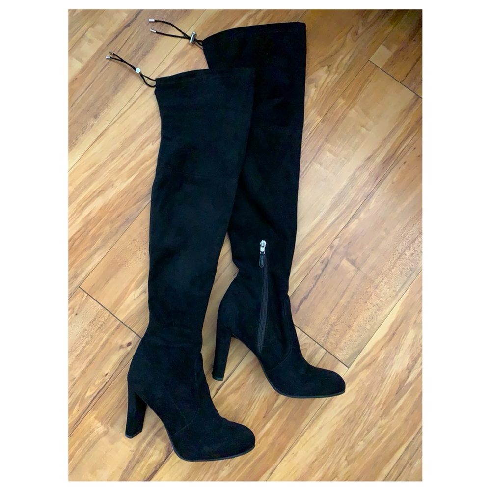 Black Suede thigh high boots
